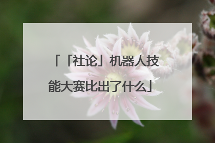 「社论」机器人技能大赛比出了什么