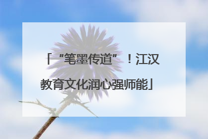 “笔墨传道”！江汉教育文化润心强师能