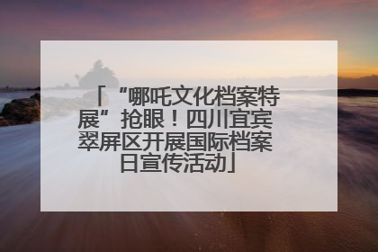 “哪吒文化档案特展”抢眼！四川宜宾翠屏区开展国际档案日宣传活动