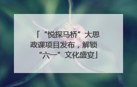 “悦探马桥”大思政课项目发布，解锁“六一”文化盛宴