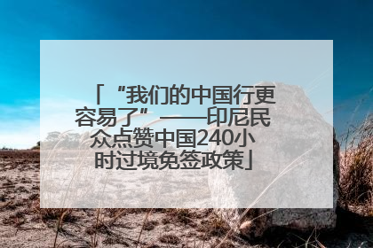 “我们的中国行更容易了”——印尼民众点赞中国240小时过境免签政策