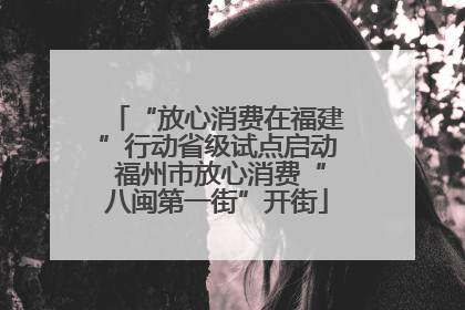 “放心消费在福建”行动省级试点启动 福州市放心消费“八闽第一街”开街
