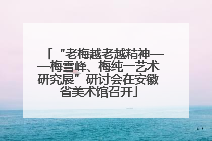 “老梅越老越精神——梅雪峰、梅纯一艺术研究展”研讨会在安徽省美术馆召开