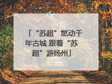 “苏超”燃动千年古城 跟着“苏超”游扬州