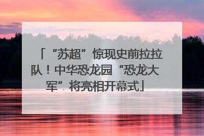 “苏超”惊现史前拉拉队！中华恐龙园“恐龙大军”将亮相开幕式