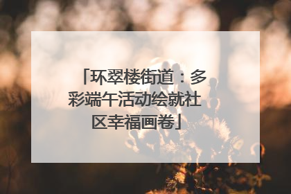 环翠楼街道：多彩端午活动绘就社区幸福画卷