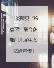 炎陵县“检察蓝”联合多部门开展生态法治宣传