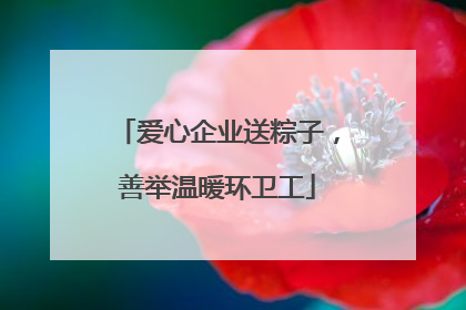 爱心企业送粽子，善举温暖环卫工