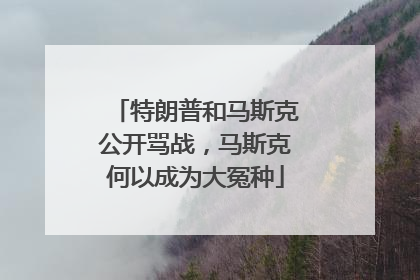 特朗普和马斯克公开骂战，马斯克何以成为大冤种