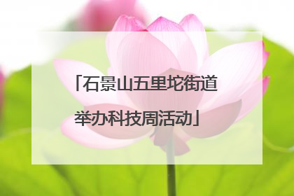 石景山五里坨街道举办科技周活动