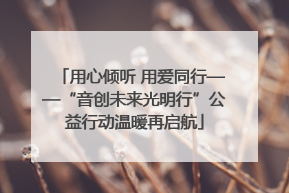 用心倾听 用爱同行——“音创未来光明行”公益行动温暖再启航