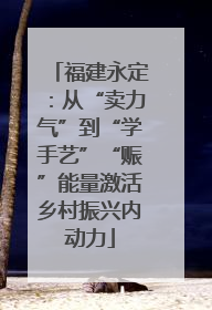 福建永定：从“卖力气”到“学手艺”“赈”能量激活乡村振兴内动力