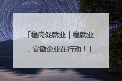 稳岗促就业｜稳就业，安徽企业在行动！
