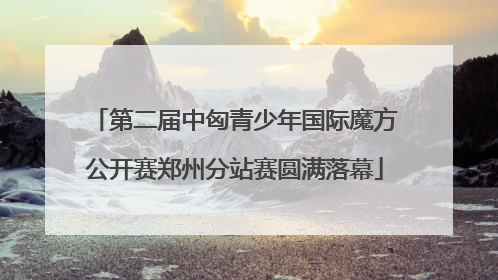 第二届中匈青少年国际魔方公开赛郑州分站赛圆满落幕