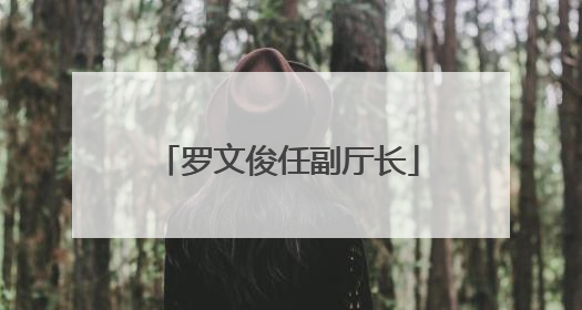 罗文俊任副厅长