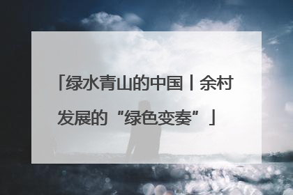 绿水青山的中国丨余村发展的“绿色变奏”