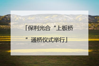 保利光合“上板桥”通桥仪式举行