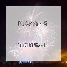 何以招商？看兰山升维破局