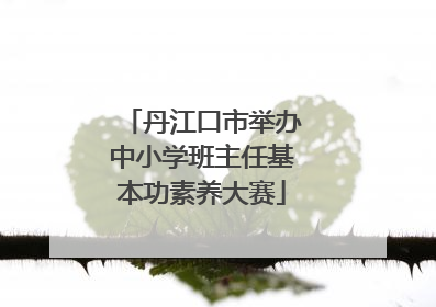 丹江口市举办中小学班主任基本功素养大赛