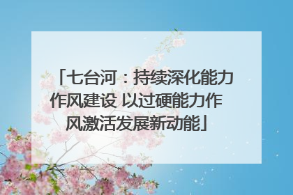 七台河：持续深化能力作风建设 以过硬能力作风激活发展新动能