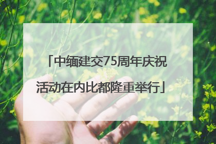 中缅建交75周年庆祝活动在内比都隆重举行