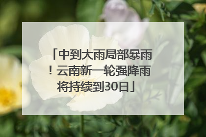 中到大雨局部暴雨！云南新一轮强降雨将持续到30日