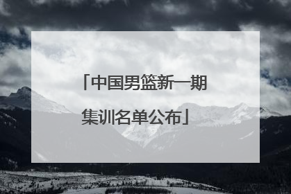 中国男篮新一期集训名单公布