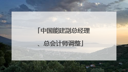 中国能建副总经理、总会计师调整