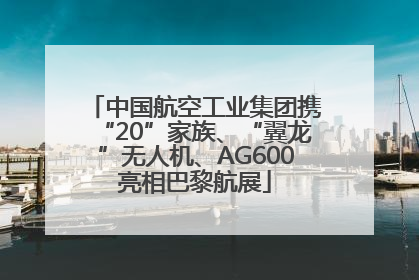 中国航空工业集团携“20”家族、“翼龙”无人机、AG600亮相巴黎航展