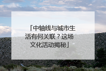 中轴线与城市生活有何关联？这场文化活动揭秘