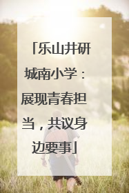 乐山井研城南小学：展现青春担当，共议身边要事