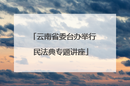 云南省委台办举行民法典专题讲座