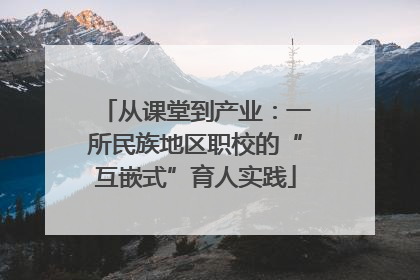从课堂到产业：一所民族地区职校的“互嵌式”育人实践