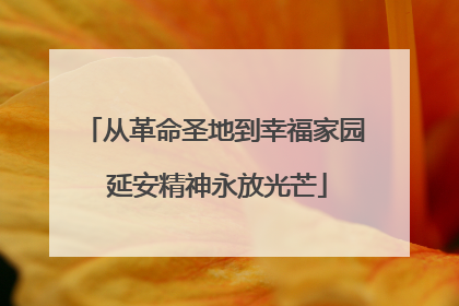 从革命圣地到幸福家园 延安精神永放光芒