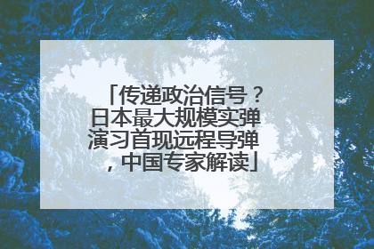 传递政治信号？日本最大规模实弹演习首现远程导弹，中国专家解读