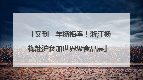 又到一年杨梅季！浙江杨梅赴沪参加世界级食品展