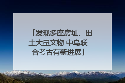 发现多座房址、出土大量文物 中乌联合考古有新进展