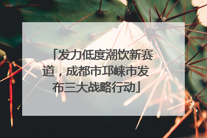 发力低度潮饮新赛道，成都市邛崃市发布三大战略行动