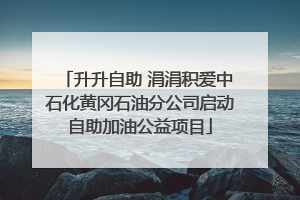 升升自助 涓涓积爱中石化黄冈石油分公司启动自助加油公益项目