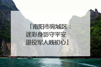 南阳市宛城区：迷彩身影守平安 退役军人践初心