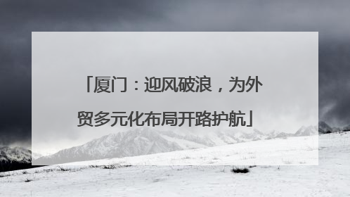 厦门：迎风破浪，为外贸多元化布局开路护航