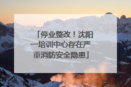 停业整改！沈阳一培训中心存在严重消防安全隐患