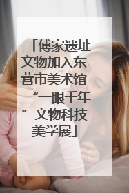 傅家遗址文物加入东营市美术馆“一眼千年”文物科技美学展