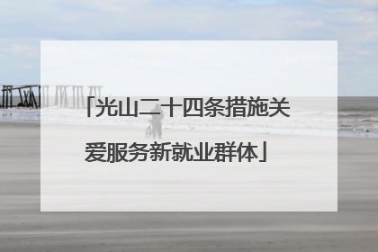 光山二十四条措施关爱服务新就业群体