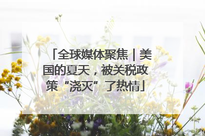 全球媒体聚焦｜美国的夏天，被关税政策“浇灭”了热情