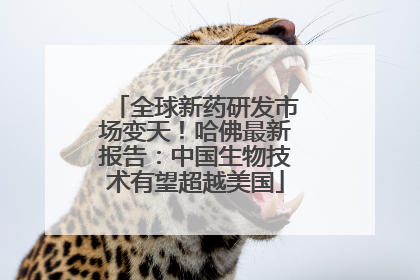 全球新药研发市场变天！哈佛最新报告：中国生物技术有望超越美国