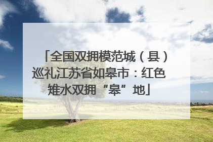 全国双拥模范城（县）巡礼江苏省如皋市：红色雉水双拥“皋”地