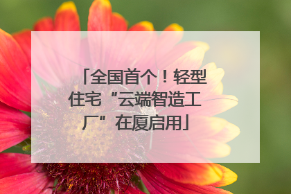 全国首个！轻型住宅“云端智造工厂”在厦启用