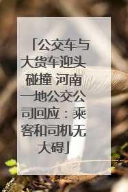 公交车与大货车迎头碰撞 河南一地公交公司回应：乘客和司机无大碍