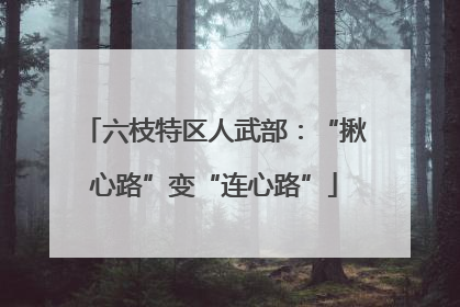 六枝特区人武部：“揪心路”变“连心路”